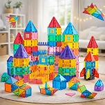 Blocos Magnéticos de Construção 30 Peças Brinquedo Educativo Infantil 3D Encaixe Imantado Criativo Kit Montar Crianças STEM Desenvolvimento Cognitivo Coordenação Presente Meninos Meninas 30pcs