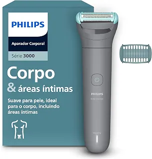 Philips Aparador e Raspador de Pelos Corporais Masculino À Prova d'Água com Bateria Recarregável, Bivolt – BG3470/15