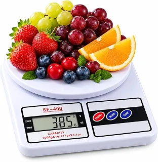 Balança Cozinha Digital 10Kg Precisão 1g Pesar Comida Marmita Dieta SF400