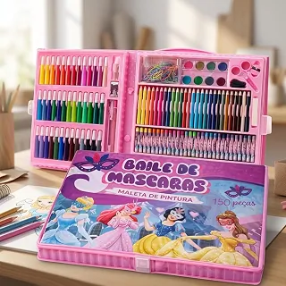 Maleta de Pintura Infantil Kit Completo para Desenho e Colorir
