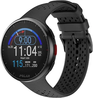 Polar Pacer Pro Preto - Relógio com GPS avançado, Design ultraleve e botões aderentes, Programas de treino e recuperação, Monitor de FC, Contraste de tela aprimorado, Controles de música