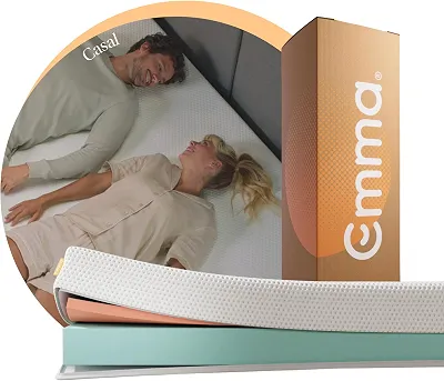 Colchão Casal Emma One Plus – Firme e com suporte ideal, com 10 anos de garantia.