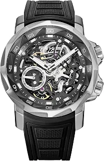 Relógios masculinos com esqueleto automático, impermeável, cristal de safira, 5 ATM, impermeável, antichoque, visor luminoso, pulseira de silicone, FM511
