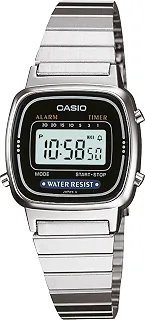 Relógio de Pulso Casio Feminino Vintage Prata Mini LA670WA-1DF.