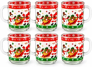 Kit de Canecas de Natal em Vidro 6 Peças 200ml