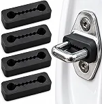 Kit 4 Amortecedores de Silicone para Fechamento de Portas de Carro, Protetor de Batente da Fechadura Automotiva, Antirruído Anti-Impacto Universal, PRETO