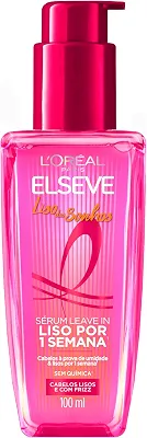 L'Oréal Paris Elseve Liso dos Sonhos, Sérum Leave-in com Tecnologia Ativada por Calor para Efeito Liso por 1 Semana, Antifrizz, Protetor Térmico e Barreira Contra Umidade, 100ml