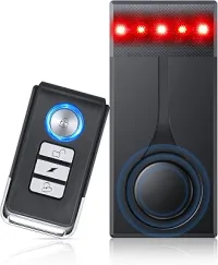Sistema de alarme automotivo de 108 dB, sensor de vibração antifurto e alarme de luz vermelha, dispositivo de carro antifurto remoto sem fio com design de instalação magnética para carro, caminhão