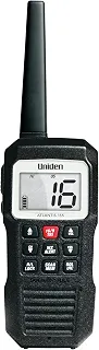 Uniden Athlands 150 portátil flutuante impermeável IPX8/JIS8 nível submersível bidirecional VHF rádio marítima