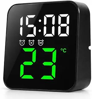 Relógio Despertador Digital de Mesa com Temperatura e 3 Alarmes