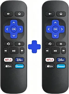 (Pacote com 2) Controle remoto de substituição para Roku Box, Roku Express