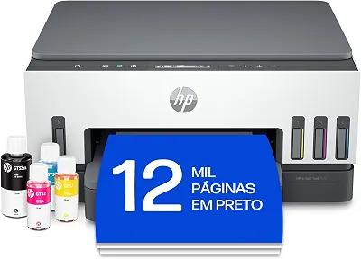 Impressora Multifuncional HP Smart Tank 724 Tanque de Tinta Colorida Wi-Fi Scanner Duplex. Funções: Imprimir, Copiar, Digitalizar. Cor: Branco (2G9Q2A)
