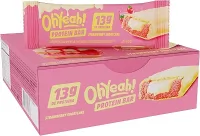 3VS Nutrition Barra de Proteína 45g Oh Yeah - Snack Proteíco - Pré e Pós-Treino - Display com 12 Unidades (Strawberry ShortCake)