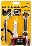 Kit Reparo de Pneu para Bicicleta e Moto | Remendo Completo com Ferramentas