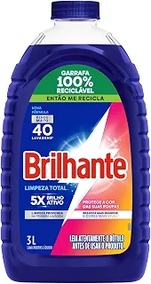 Brilhante Limpeza Total - Lava Roupas Líquido 3L