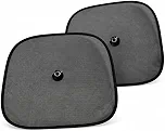 Kit 2 Peças Protetor Solar Automotivo 44x38cm para Janela Lateral Tela em Malha com Ventosa | Reduz o Excesso de Claridade | Preto | Prático