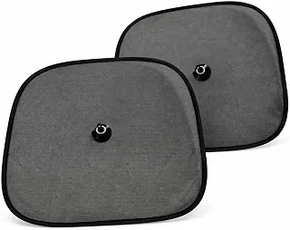 Kit 2 Peças Protetor Solar Automotivo 44x38cm para Janela Lateral Tela em Malha com Ventosa | Reduz o Excesso de Claridade | Preto | Prático