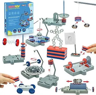 Brastoy Ciência Magnéticos Educativo STEM Brinquedo Infantil (12 em 1)
