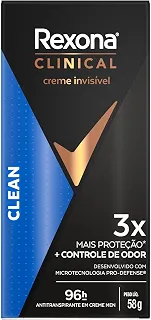 Rexona Clinical Antitranspirante Creme Clean 58g