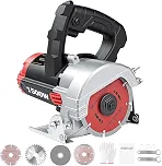 Victool Serra Mármore Elétrica 1500W 220V, Disco 110mm, 11000RPM, Corte Ajustável 0-45°, Profundidade de Corte 33mm, Cortadora de Cerâmica, Mármore, Granito e Pedra com 4 Discos