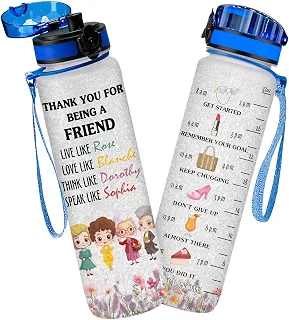 Garrafa de água Friendship 947 ml, presente retrô para melhor