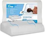 Z Pass Sleep Travesseiro Nasa Ortopédico Cervical D40 12/10cm de altura Suporte ergonômico com tratamento Alergo Free Anti ácaro, anti fungo e anti bactéria para fronhas 50x70cm - Branco