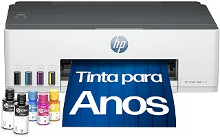 Impressora HP Smart Tank 210 com Tanque de Tinta Colorida - Com Wi-Fi - USB 2.0 de alta velocidade. Funções da impressora: Imprimir. Cor: ‎Branco (3D4L5A)