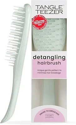 Tangle Teezer - Escova de cabelo desembaraçadora The Ultimate Detangler Extra Gentle para todas texturas capilares fragilizadas. Cor: Verde