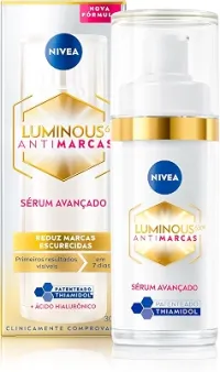 NIVEA Sérum Facial Cellular Luminous 630 30ml - Enriquecido com Ácido Hialurônico e Vitamina E, sua fórmula reduz marcas escurecidas, deixa a pele uniforme