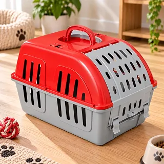 Caixa de Transporte N1 para Animais Pequenos l Vermelho