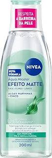 NIVEA Água Micelar Solução de Limpeza 7 em 1 Efeito Matte 200ml, Demaquila, Limpa Profundamente, Controla Oleosidade, Cuidado Facial, Pele Mista e Oleosa