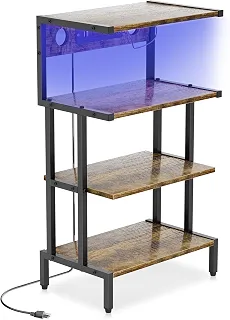 Aquzee Prateleira de console de videogame de 4 níveis, rack estéreo