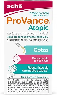 Probiótico Provance Atopic Gotas Aché 15ml – Auxilia na Redução do Risco de Dermatite Atópica e Eczema na Infância – Suspensão Oral para Gestantes, Lactantes e Bebês