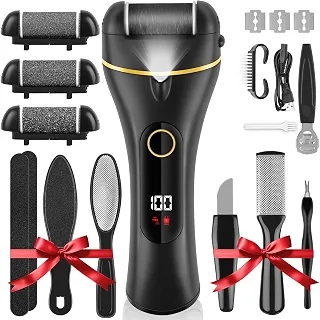 Kit de Remoção de Calos de Pé Elétrico, Removedor de Calos 10 em 1 Profissional Lixador de pé Elétrico Premium, Removedor de Calos Elétrico para Pés, Ferramentas Profissionais para Pedicure