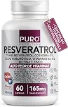 Resveratrol Trans 165 mg Puro Nutrition + Coenzima Q10, Ácido Hialurônico