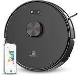 Robô Aspirador de Pó Inteligente AMG-R3 PRO 3 em 1 Varre, Aspira e Passa Pano com Mapeamento a Laser LDS, Compatível com Alexa e Google, Wi-Fi, App e Controle Remoto Panda Plus Bivolt (Preto)