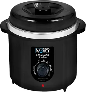 Panela aquecedora de cera, Mega Bell, Termocera, 400g, Preto