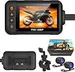 3 0in Câmera de Painel Moto Frontal e Traseira com Gravação Dupla em Alta Definição Resolução 720P 480P Pixel 3MP Vídeo Áudio 2-em-1 Universal para Motos Tela Grande IP65