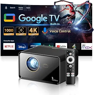 Projetor Bettdow AC1080, Full HD 1080p, 1000 ANSI Lúmens, Google TV, Wi-Fi, Bluetooth, Foco Automático, Keystone Vertical