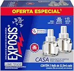 Exposis Casa Repelente Elétrico Líquido para Ambientes, 2 Refis 32,9ml