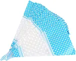50 Sacos de Guloseimas Em Formato de Cone, Sacos de Celofane Transparentes Com Laços Dourados para Nozes, Pipoca, Milho Doce, Chocolates, Mini Biscoitos, (Azul 4 seda * 17 CM * 30 CM)