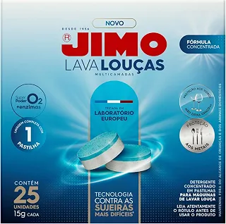 Detergente para Lava-Louças em Pastilhas JIMO, 25 Pastilhas