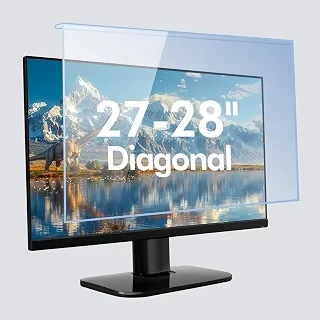 Filtro de luz azul de 68 a 71 cm para monitor de computador, painel bloqueador de luz azul para tela de computador (24,8' x 14,6 polegadas) para monitor de PC de TV LCD de mesa panorâmica, HD