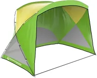 Barraca de praia - abrigo solar para sombra com proteção UV, resistente à água e ao vento, bolsa de fácil configuração e transporte da Wakeman Outdoors Amarelo