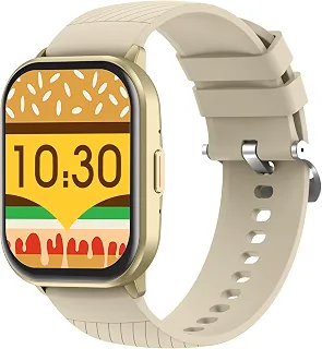 Relógio Inteligente Bluetooth FB025 Dourado Champanhe - 1.83' Tela HD, 7 Dias de Bateria, à Prova D'água IP68, Mais de 100 Modos Esportivos e Chamadas por Viva-voz