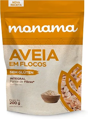 Monama Aveia Em Flocos (Lâminas) Sem Glúten Saudável 200G