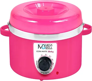 Panela aquecedora de cera para depilação, Mega Bell, Termocera, 200g, Rosa