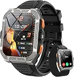 Smartwatch Militar Blackview com GPS - Bateria 100 Dias, Lanterna, Bússola, AI (ChatGPT), 170+ Esportes, IP68, Chamadas - iOS/Android