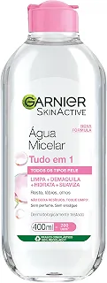 Água Micelar Garnier SkinActive Pink Tudo em 1 Pele Sensível 400ml
