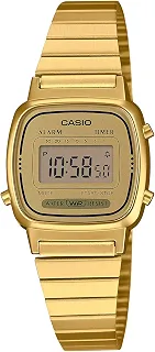 'Relogio Casio Vintage Feminino Digital, Caixa de 2,46 Cm, Pulseira de METAL, WR - LA670WGA-9DF'